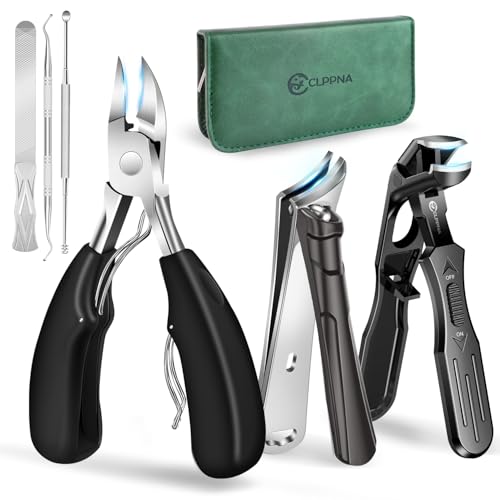 CLPPNA 6-Piece Professional Toenail Clipper Set for Thick Ingrown Nails