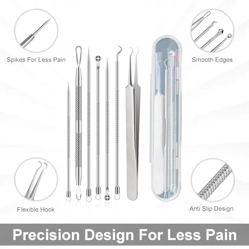 Professional Stainless Steel Blackhead Remover Kit for Acne & Blemish Care