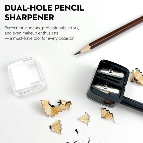 5-Pack Dual Hole Cosmetic Pencil Sharpeners for Lip & Eyeliner