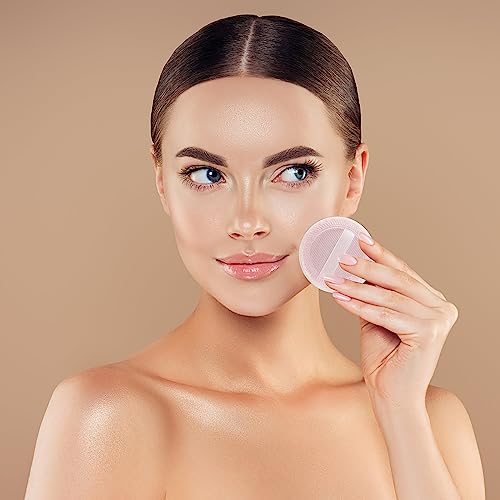 WLLHYF 24-Pack Makeup Powder Puffs - Soft Cotton Face Makeup Sponges for Foundation & Loose Powder