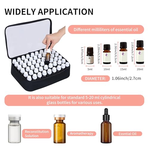 Essential Oils Case for 54 Bottles - Durable Travel Organizer