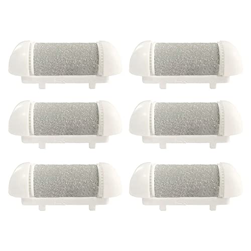 6 Pack Tough Coarse Replacement Roller Heads for Electric Callus Removers - Foot Pedicure Tools