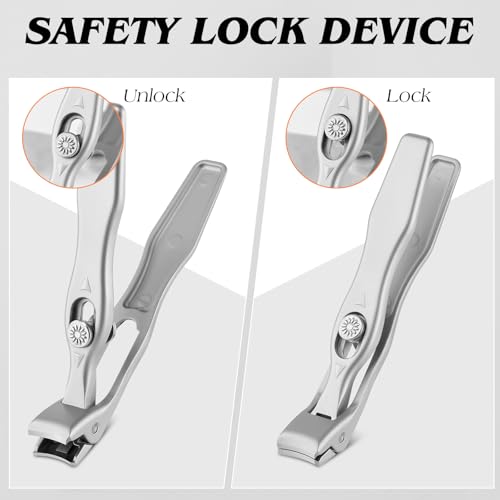 Cut it Long Handle Toenail Clippers for Seniors & Thick Nails - Professional Ingrown Nail Cutter with Wide Jaw & Nano File