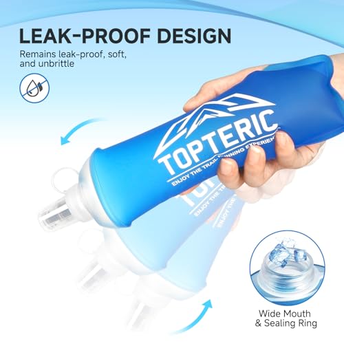 Collapsible TPU Soft Flask Water Bottle for Running & Hiking - 250ml