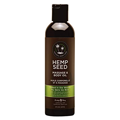 Earthly Body Naked In The Woods Hemp Seed Massage & Body Oil – Nourishing Oil for Sensitive Skin