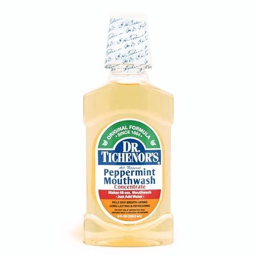 Dr. Tichenor's Peppermint Mouthwash Concentrate 8 Fl Oz (Pack of 3)