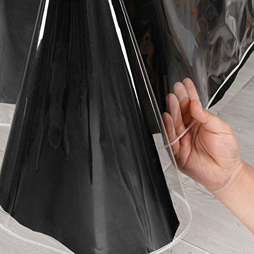 Waterproof Clear Plastic Tablecloth 54 x 80 Inch - Stain Resistant & Easy Clean