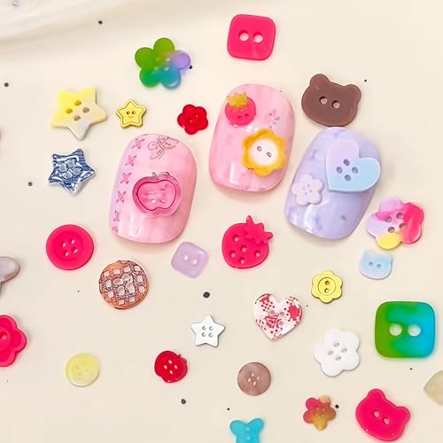 3D Button Nail Mold - Silicone Craft Tool for Charms & Accessories