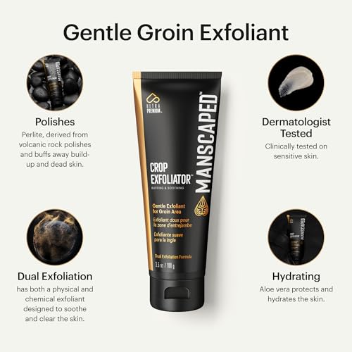 MANSCAPED Crop Exfoliator - Gentle Groin Exfoliant Scrub (3.5 oz)