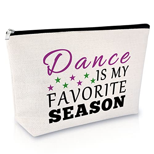 White-Dance Lovers Gift Makeup Bag by Sfodiary – Dance Lover & Teacher Appreciation Zip Cosmetic Bag