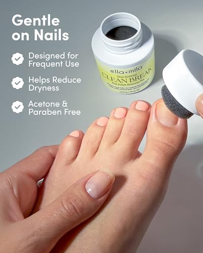 ella+mila Non-Acetone Nail Polish Remover Pot - Travel Size 2.3 fl oz