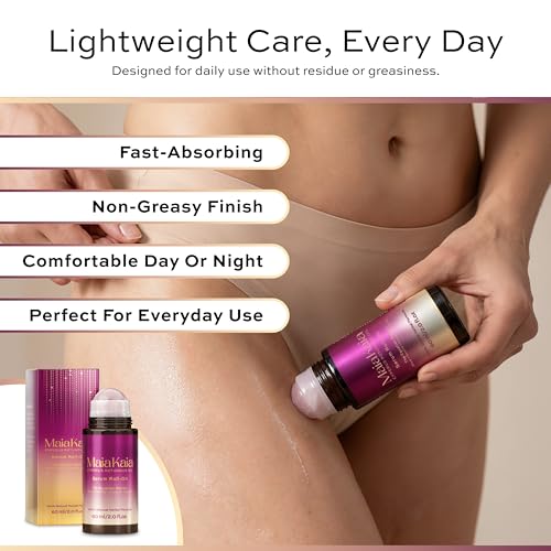 Cyperus Rotundus Oil Serum Roll-On with Rose Quartz, Targeted Post-Hair Removal Care, Helps skin feel smoother after hair removal, Non-Greasy, 60 ml