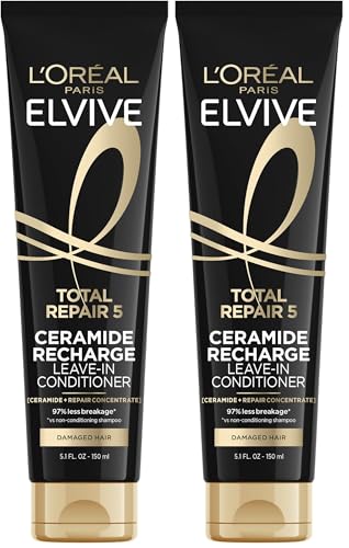 L'Oreal Paris Elvive Total Repair 5 Leave-In Conditioner Treatment, 5.1 oz (Pack of 2)
