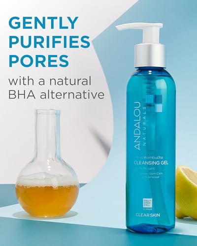 Andalou Naturals Clear Skin Gel Cleanser - Citrus & Kombucha, 6 fl oz