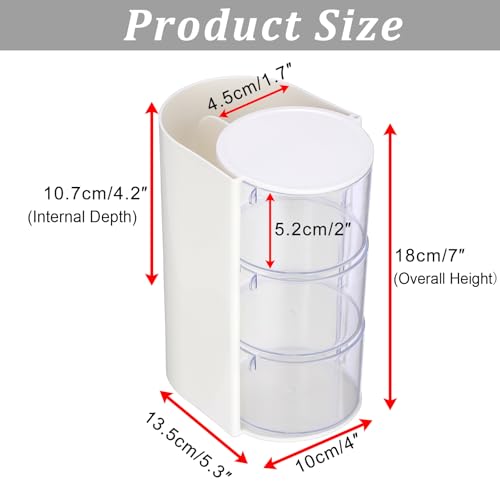 GUSHBIN 3-Tier Rotating Hair Accessories Organizer & Makeup Brush Holder