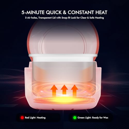 Maromamix Portable Nose Hair Waxing Kit with USB-C Warmer for Face & Body