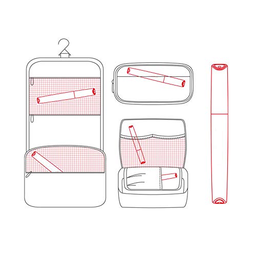 Hiyoo Portable Travel Toothbrush Case with Air Holes - Black (2 Pack)