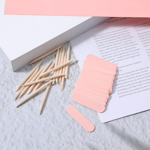 20PCS Mini Nail Files & Cuticle Pushers for Manicure & Pedicure