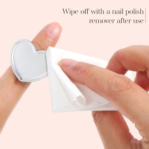 4 Pack Mini Stainless Steel Nail Art Palettes for Easy Mixing