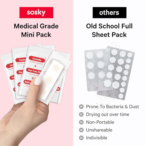 Sosky Invisible Hydrocolloid Acne Patches with Salicylic Acid - 96 Count