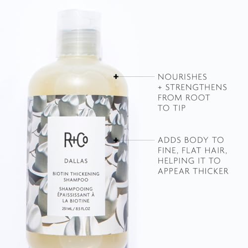 R+Co DALLAS Biotin Thickening Shampoo for Fine Flat Hair, 1.7 Oz
