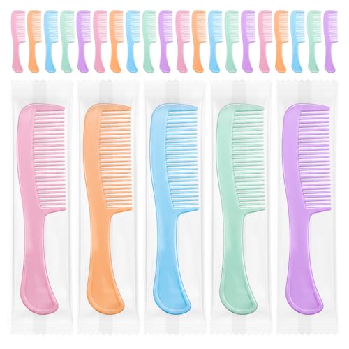 100 Multicolor Pocket Combs - Individually Wrapped Hair Combs for All Ages