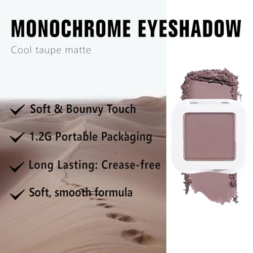 FeiCuiYun Matte Mauve Taupe Eyeshadow Palette for Women