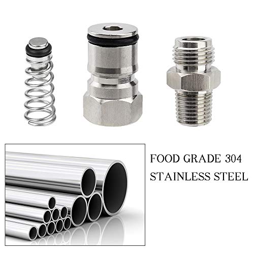 OneBom 1/4'' NPT Ball Lock Post & Hex Nipple Keg Adapter