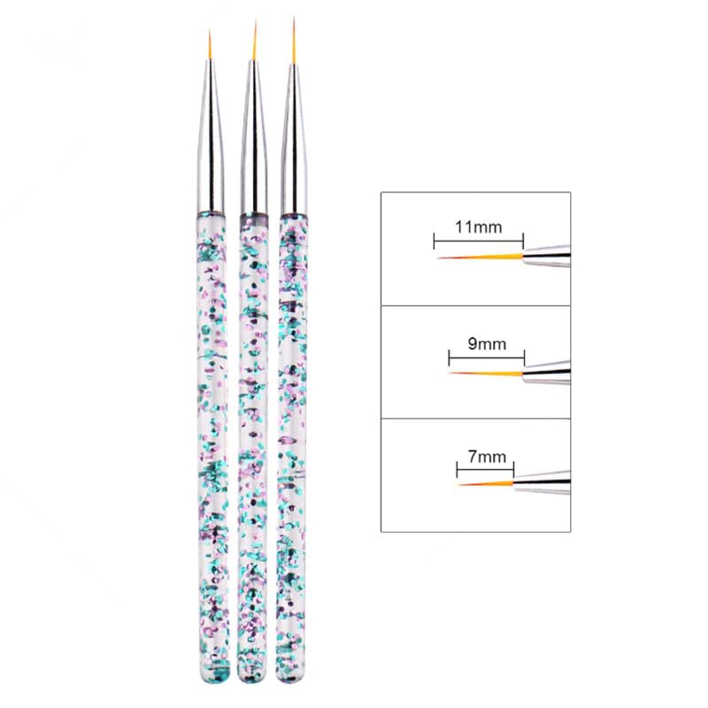 Silver 5-Pack Acrylic Nail Art Dotting & Drawing Pen Set - Manicure Tool