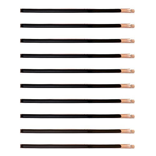 LONEEDY Black Curved Jumbo Bobby Pins Pack of 10 Hair Clips for Thick & Long Hair