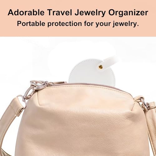 Compact Travel Jewelry Case with Golden Accents - Personalized Organizer
