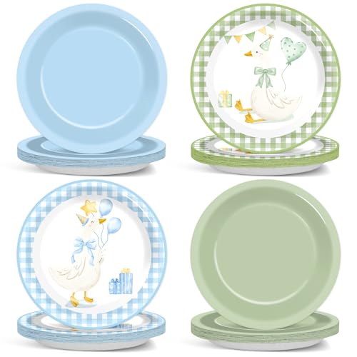 48PCS Silly Goose Party Paper Plates - 7" Birthday Tableware