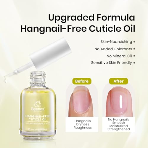 Beetles Gel Nail Polish Top & Base Coat with Cuticle Oil Set