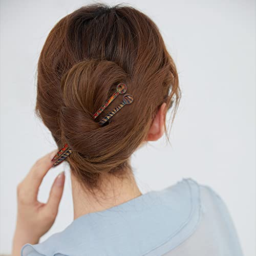 24 Pcs Boho Vintage Wooden Hair Sticks for Women - Japanese & Chinese Hairpins, Retro Hair Forks & Bun Holders