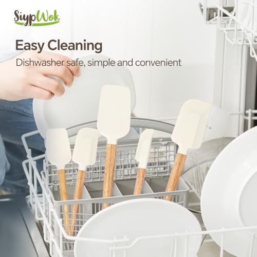 Silicone Spatula Set - 5 Piece Nonstick Kitchen Utensils