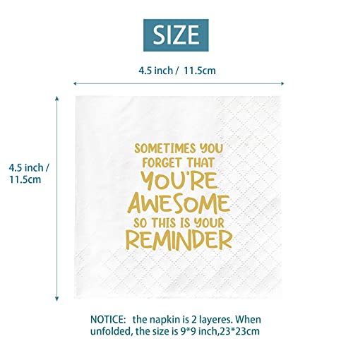 Inspirational Thank You Napkins - 50 Pack for Parties & Gifts