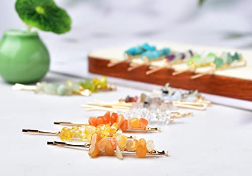 Colorful Crystal Hair Pins Set of 15 - Blue FY0200 FY0202