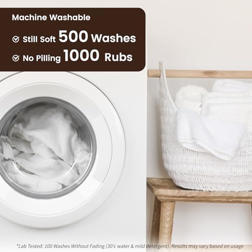 SEMAXE 12-Pack Cotton Washcloths with Hanging Loops - Soft White Face Towels