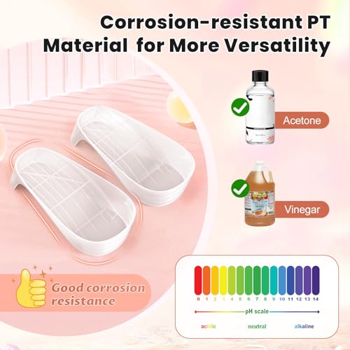 Yokilly Large Toe Nail Soaking Bowl - Acetone-Proof Clear Pedicure Tray