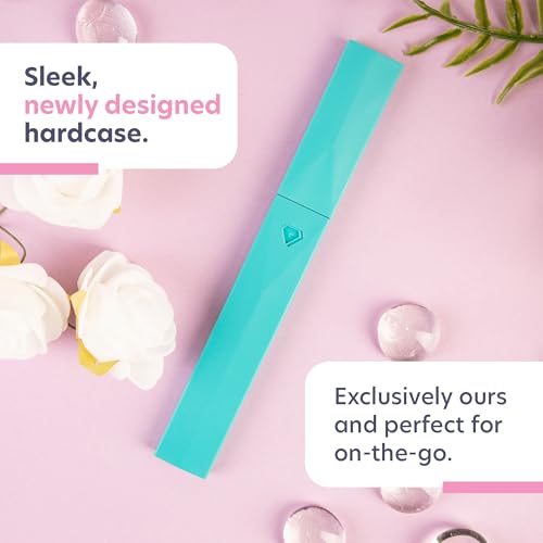 Bona Fide Beauty Czech Glass Nail File with Case, Pastel Green Violet Crystal File for Natural Nails. Nail Care Tool Gifts for Women