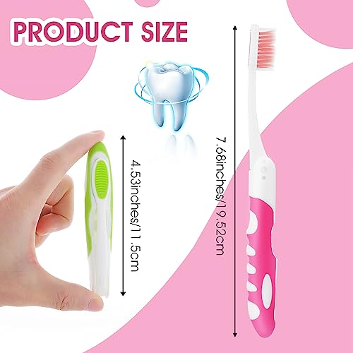Ouligay Portable Folding Toothbrushes - 2 Pack for Travel & Camping