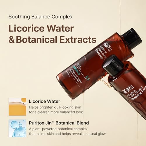 ACWELL Licorice pH 5.5 Balancing Cleansing Toner - 5.07 fl oz, Alcohol-Free Skin Hydrating & Clarifying