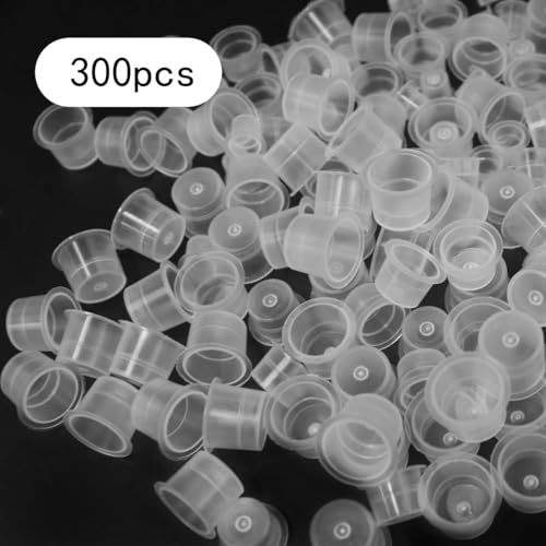 300 Pcs Tattoo Ink Caps - Small, Medium, Large Disposable Cups