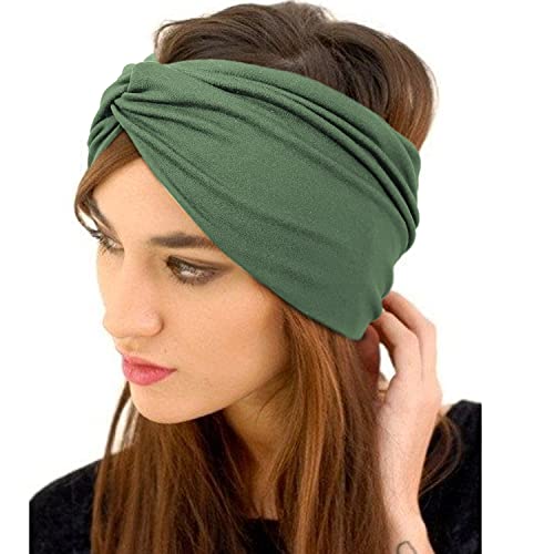 Jesries 10-Pack Extra Wide Turban Headbands for Women, Soft Stretch Boho Hair