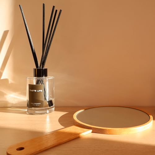 TOF&HAMY Handheld Mirror with Wooden Frame - Makeup Mirror B