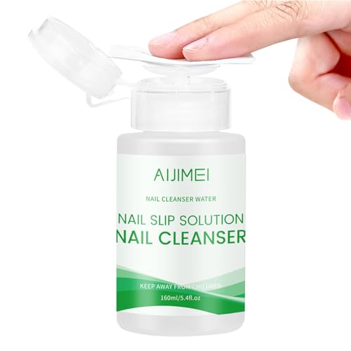 AIJIMEI 2in1 Poly Gel Slip Solution 160ml Dispenser for Nail Art Extensions & Gel Cleanser