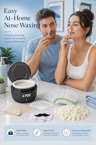 Nose Hair Removal Kit with Wax Beads & Safe Applicator for Men & Women