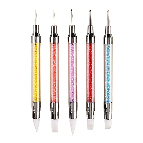 FULINJOY 5PCS Dual-Ended Nail Art Sculpture Pen Dotting Tools,