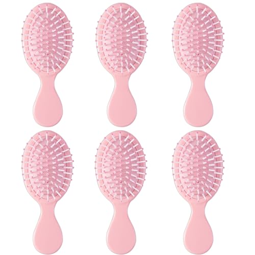 Mini Hair Brush Set - 6 Travel Detangling Brushes for All Hair Types
