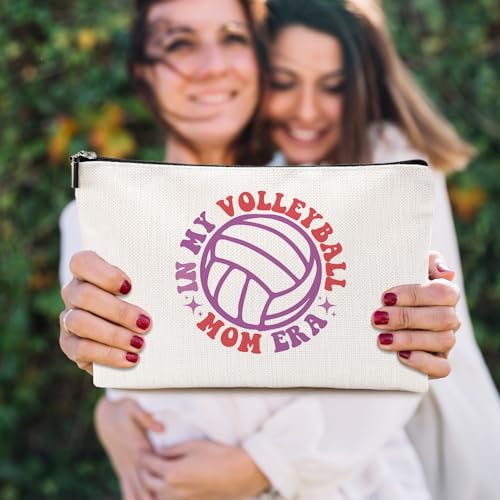 VICBOU Multicolor Volleyball Mom Essentials Makeup Bag – Great Gift for Women